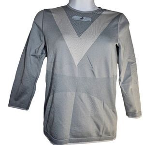 Adidas Stella McCartney Barricade Shirt Top Womens Size S Gray Long Sleeve